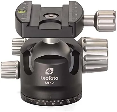 LEOFOTO LH-40 40mm Low Profile Ball Head Arca / RRS Compatible w Independent Pan Lock